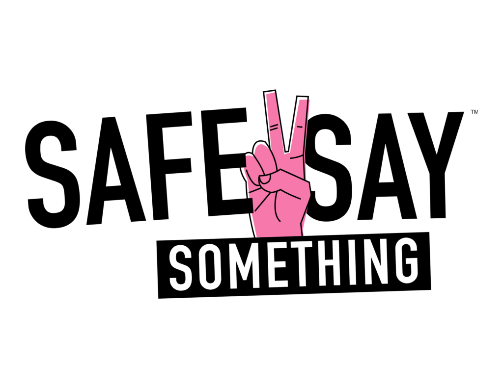 logo image with text safe to say something